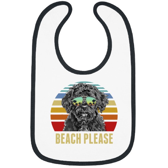 Portuguese Pet Beach Please Portuguese Water Dog Dog Funny Summer Bibs