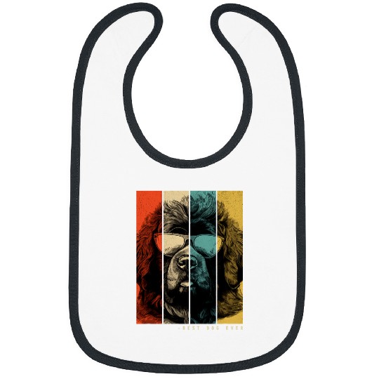 Newfoundland Pet vintages Newfoundland Dog Mom Dad Kids Men Women 2 Bibs