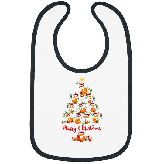 Coyote Mammal Christmas Tree Lights Funny Coyote Xmas Bibs