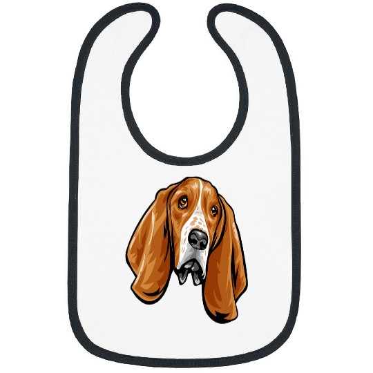 Basset Hound Pet Cool Basset Hound Face Bibs