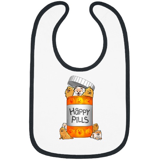 Pomeranian Pet Happy Pills 470 Bibs