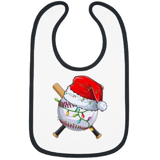 Sport Baseball christmas baseball team santa sports design men boys Bibs