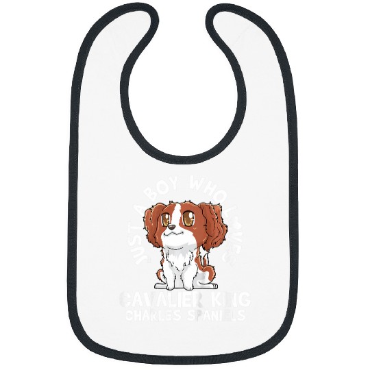 Cavalier Pet Kids Cavalier King Charles Spaniel Kawaii Dog Gift for Boys Bibs