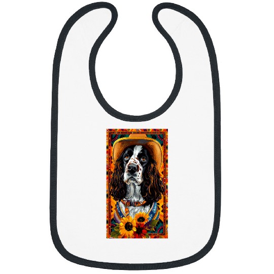 English Springer Spaniel Pet Western Boho Dog Animal Bibs