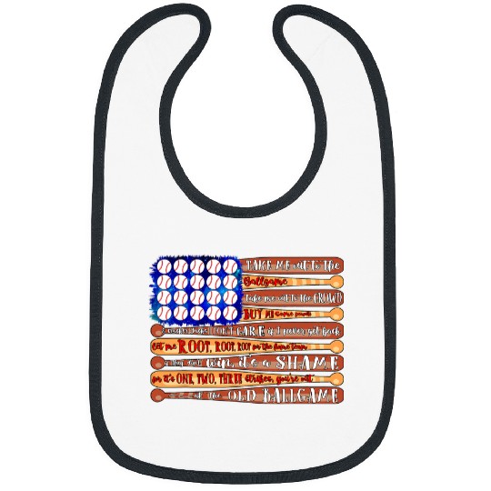 Sport Baseball Take Me Out To The Ball Game Baseball Bat Player Fans Lover Bibs