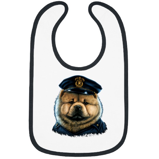 Chow Chow Pet Police Officer Chow Chow Cop dog on Police Bibs