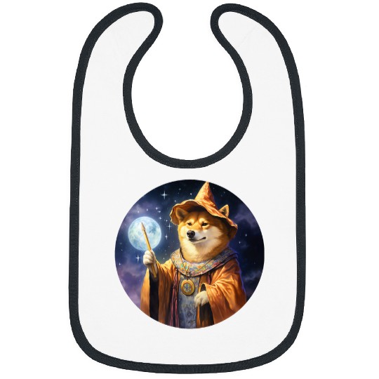 Shiba Inu Pet Wizard Funny Dog Magic 3 Bibs