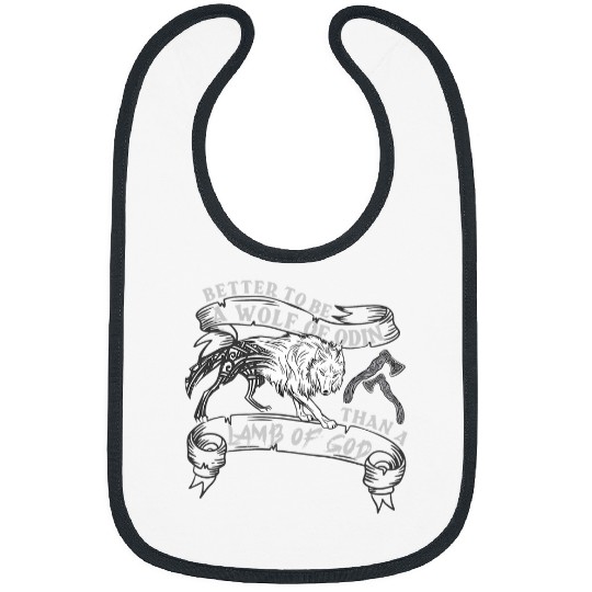 Coyote Mammal Be A wolfs Of Odin Than A Lamb Of God Viking Norse For Men 9 Bibs