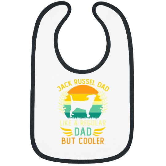 Jack Russell Pet Retro vintages Jack Russel Dad Fathers Day Bibs