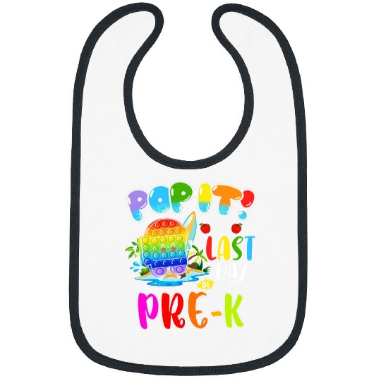 Pop it Last Day Prek Teacher Student Summer Fidget Toy Bibs