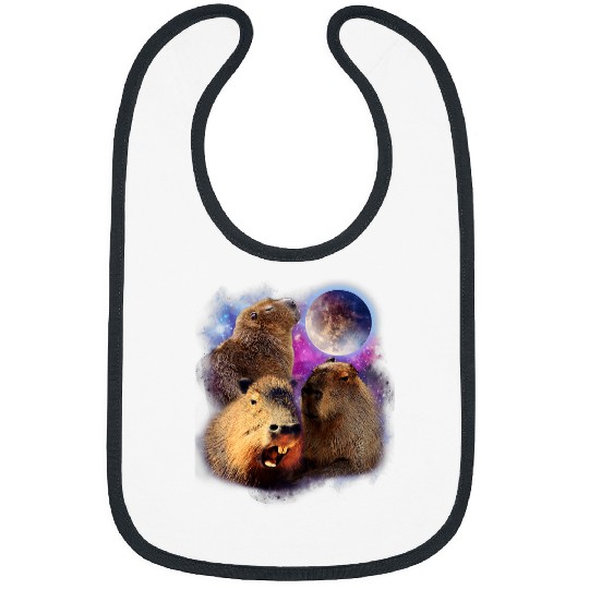 capybaras Mammal 3 capybaras Moon capybaras Stuffed Animal Bibs