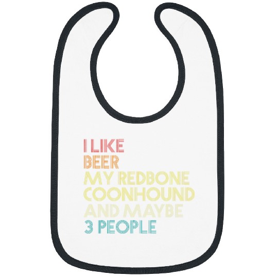 Coonhound Pet Redbone Coonhound Dog Owner Beer Lover Quote Vintage Retro Bibs