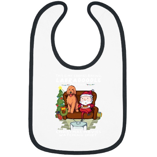 Labradoodle Pet Labrador Lab Dog Labradoodle Cookies baking and Christmas movies Bibs