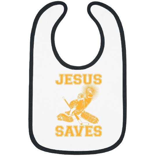 Sport Hockey Christian Jesus Saves Bibs
