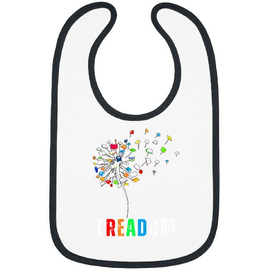 Dandelion freesdom Reading Teacher Reading Lover Women Girls Bibs