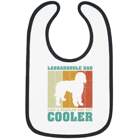 Labradoodle Pet Mens vintages Retro Labradoodle Dad Like A Regular Dad Fathers Day Bibs