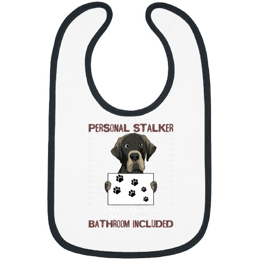 Great Dane Pet Gentle Dog Lover Personal Stalker German Mastiff Bibs