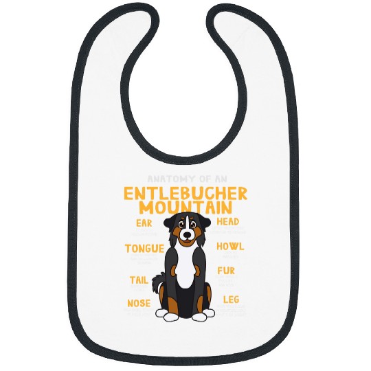 Entlebucher Pet Mountain Anatomy Funny Dog Mom Dad Cute Bibs