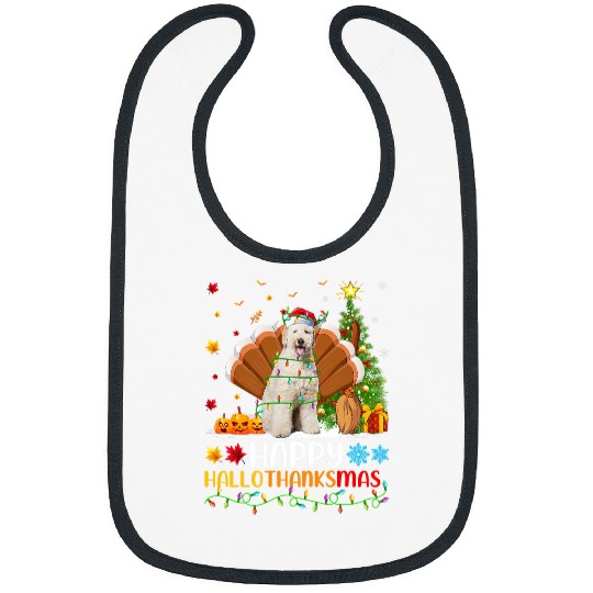 Labradoodle Pet Dog Lover Funny Happy Labradoodle HelloThanksMas Bibs