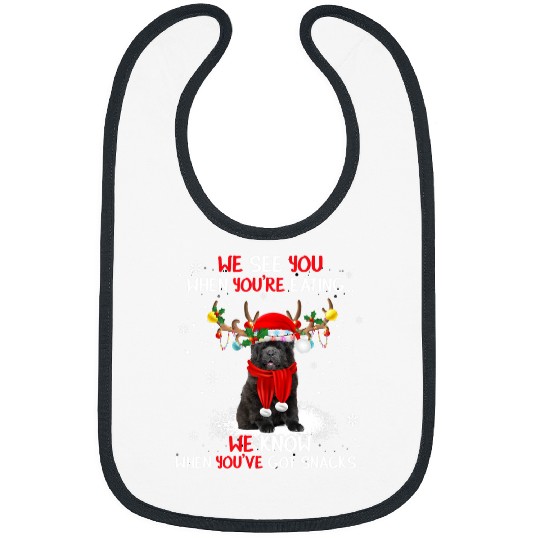 Chow Chow Pet Santa Chow Chow Reindeer Light Christmas Pajama Bibs
