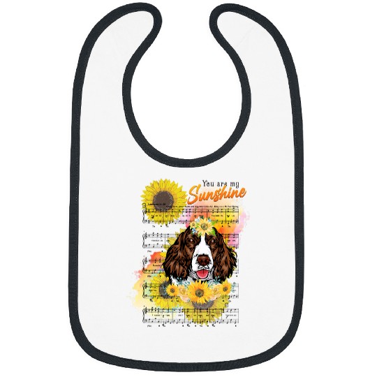 English Springer Spaniel Pet You Are My Sunshine Bibs