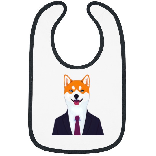 Shiba Inu Pet wearing a suit Multicolor Great Bibs