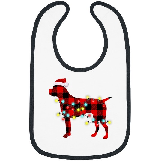 Boxer Pet Christmas Plaid Buffalo Pajamas Dog Bibs