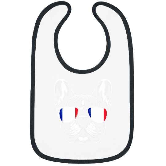 French Bulldog Pet Aviation French Bulldog Sunglasses Flag of France Bibs