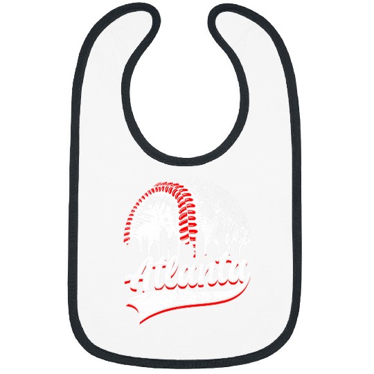 Sport Baseball Atlanta Graphic Baseball Player and Fans Men Women Bibs