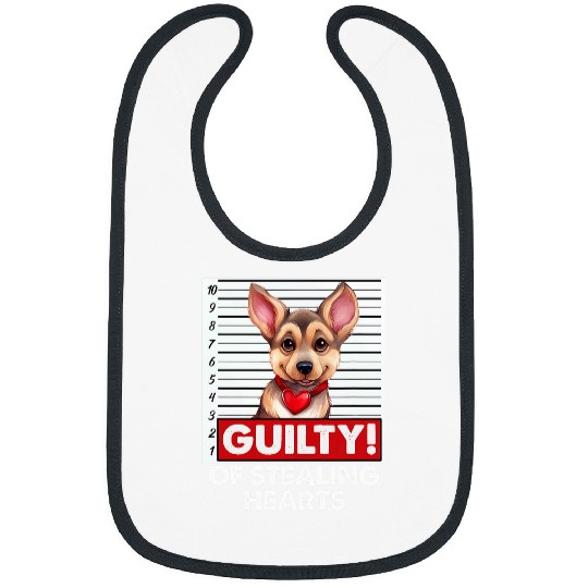 German Shepherd Pet Dog Breed Valentines Day Puppy Love Bibs