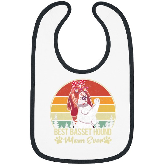 Basset Hound Pet bests Basset Hound Mom Ever Vintage Bandana Dog Mama Bibs