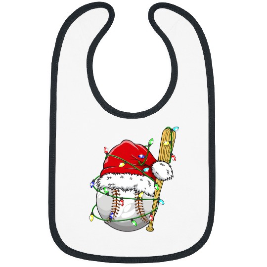 Sport Baseball Christmas Baseball Team Santa Sports xmass For Boys Kids Men Bibs