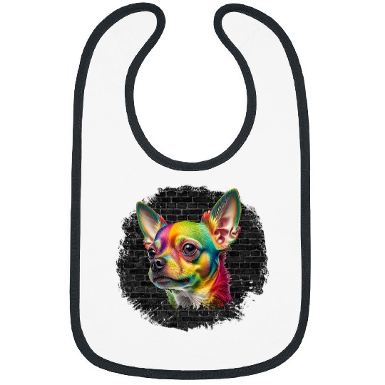Chihuahua Pet Pop Art Colorful Cute Chiwawa Dog 38 Bibs