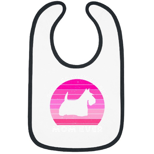 Scottish Terrier Pet Pink Scottish Terrier Mom For Women Scotty Scottie Dog Mom Bibs