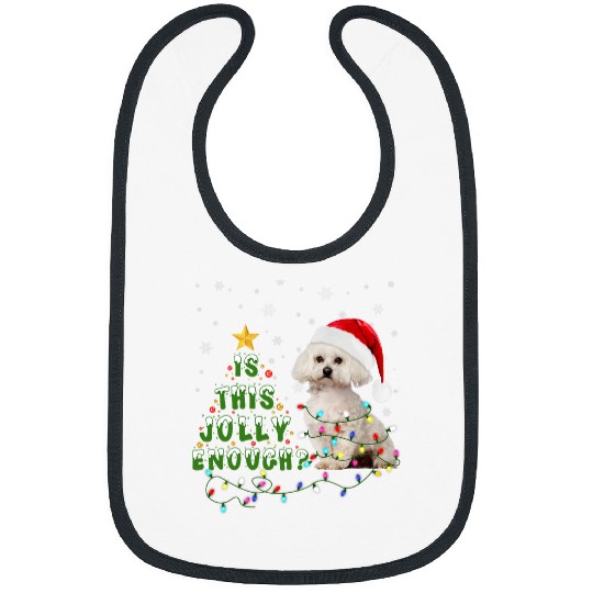Bichon Pet Frise Is This Jolly Enough Santa Bichon Frise Light Christmas Bibs