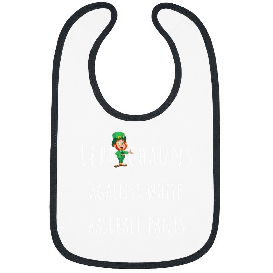 Sport Baseball Leprechauns against white baseball pants. Softball slogan. Bibs