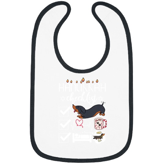 Dachshund Pet Hanukkah Menorah Checklist Dachshund Chocolate Bibs