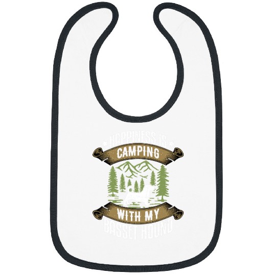 Basset Hound Pet Camping With Basset Hound Camp Lover Camping And Dogs Bibs