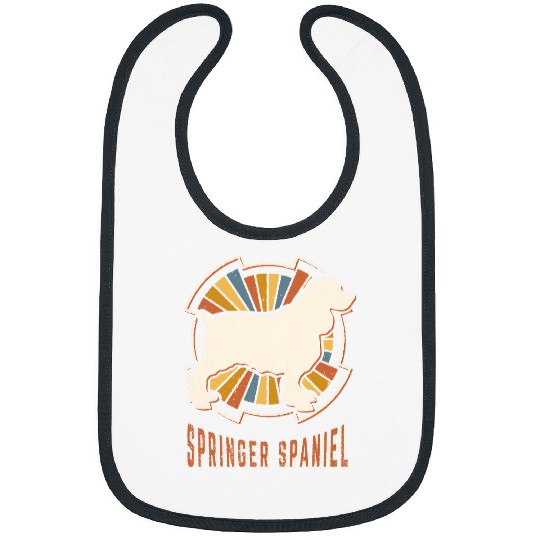 English Springer Spaniel Pet vintages Classic Retro Dog Love Bibs