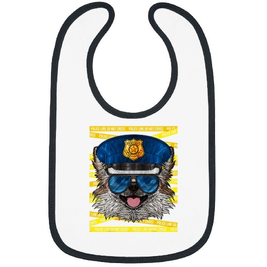 Chihuahua Pet Police Officer Policeman Funny Police Dog Bibs
