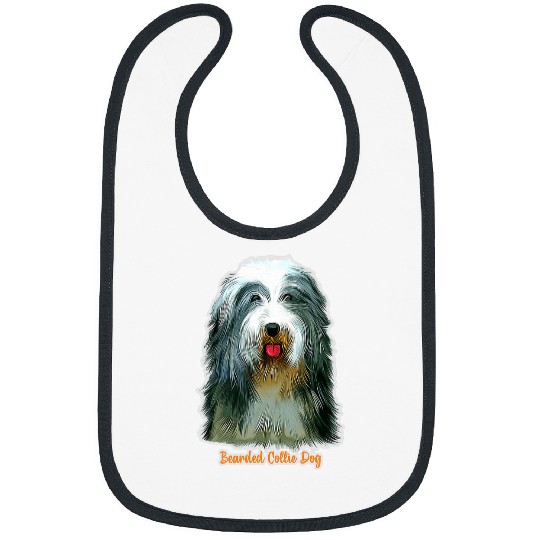Bearded Collie Pet Face for Beardie Pet Owners Gift Bibs