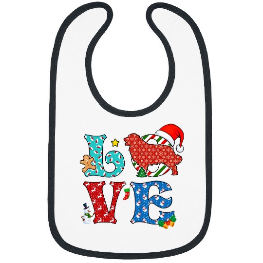 Leonberger Pet I Love Dog Leonberger Christmas Bibs