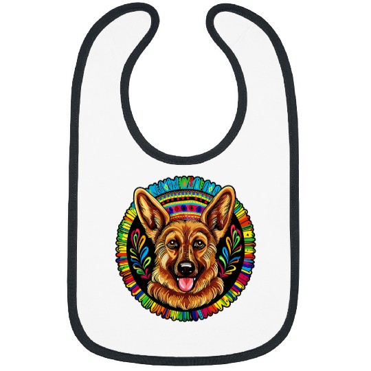 German Shepherd Pet Funny Dog Cinco de Mayo Party Animal Fiesta Bibs