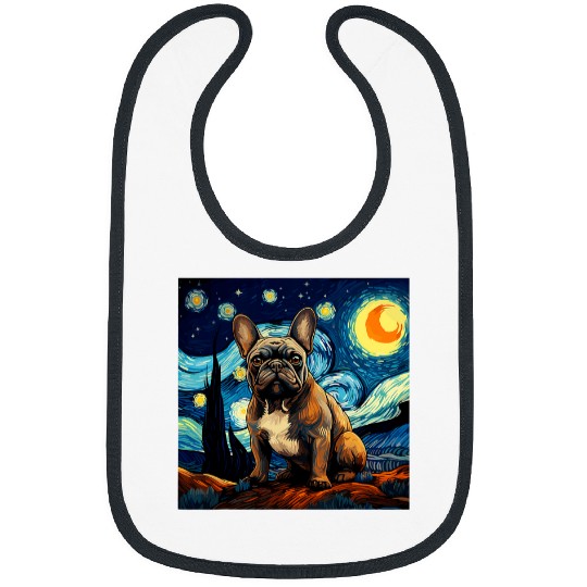 French Bulldog Pet Van Gogh Dog French Bulldog 1 Bibs