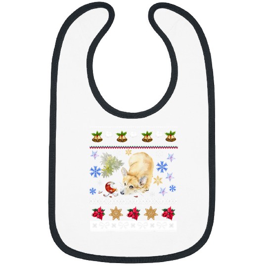Corgi Pet Dog Christmas Ugly Design Holiday For Puppies Owners 196 Bibs