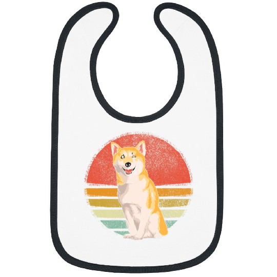 Shiba Inu Pet vintages Shiba Inu Dog Retro Shiba Inu Lover Men Women Bibs