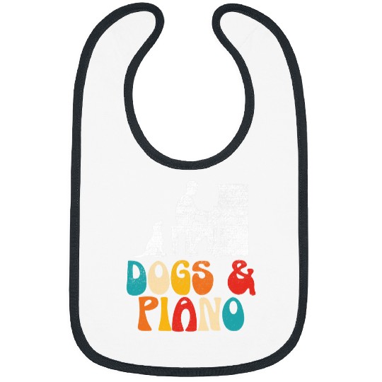 Funny Piano Music Dogs And Piano Musician Musical Instrument Pianist Music Bibs