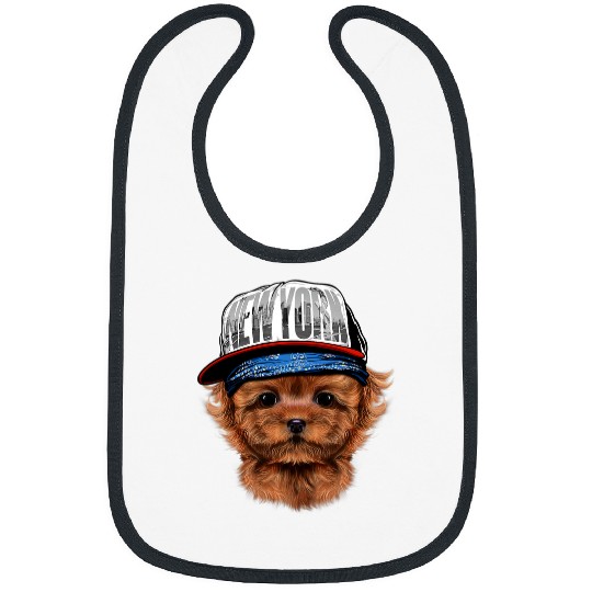 Poodle Pet T Red Apricot Rapper Poodle Puppy Hip Hop Dog Bibs