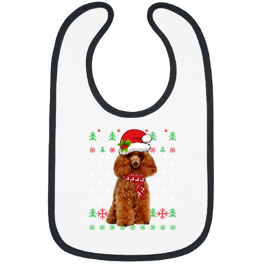 Poodle Pet Ugly Sweater Christmas Poodle Dog Puppy xmass Pajama 109 Bibs
