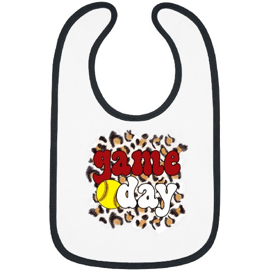 Sport Softball Game Day Leopard Softball Game Day 1 Bibs